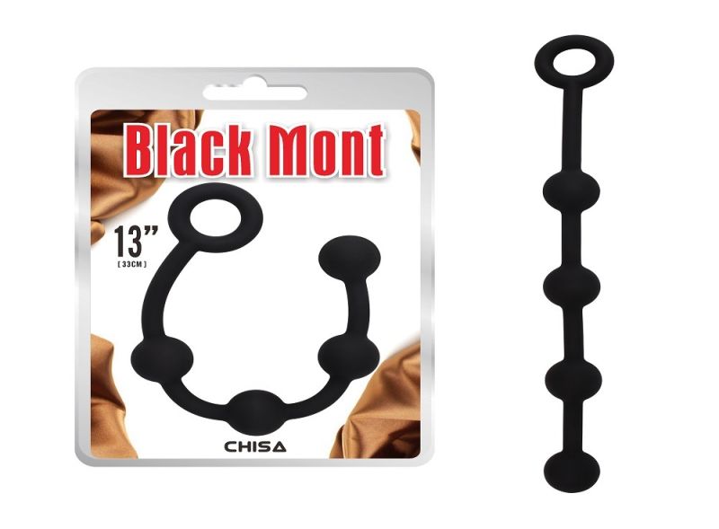 Анальні буси Chisa Black Mont ”P” Storm Beads чорні, S вид 2