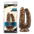 Фаллоимитатор двойной реалистичный Chisa Dark Muscle на присоске, золото вид 2