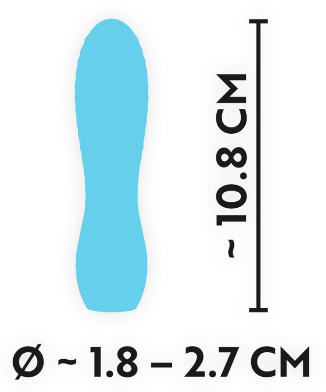 Міні-вібратор із рельєфом You2Toys Cuties 3, блакитний вид 8