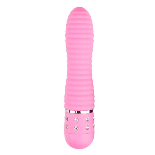 Вибратор ребристый Love Diamond Vibrator розовый, 11.4 см вид 2