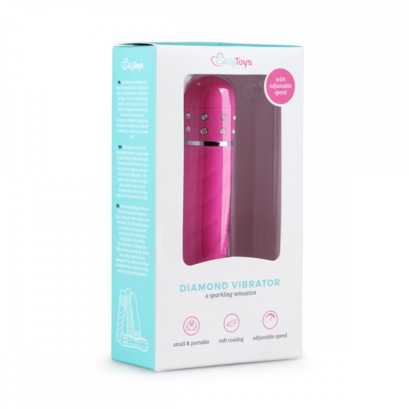 Вібратор ребристий Love Diamond Vibrator рожевий, 11.4 см вид 6