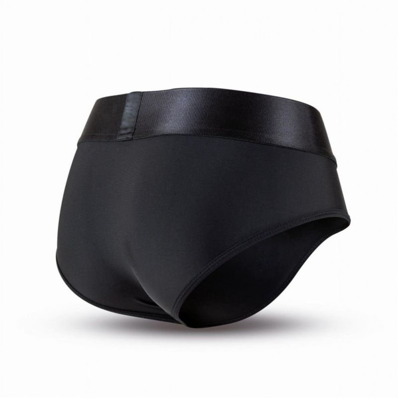 Трусы для страпона No-Parts Robin, черные, M вид 5