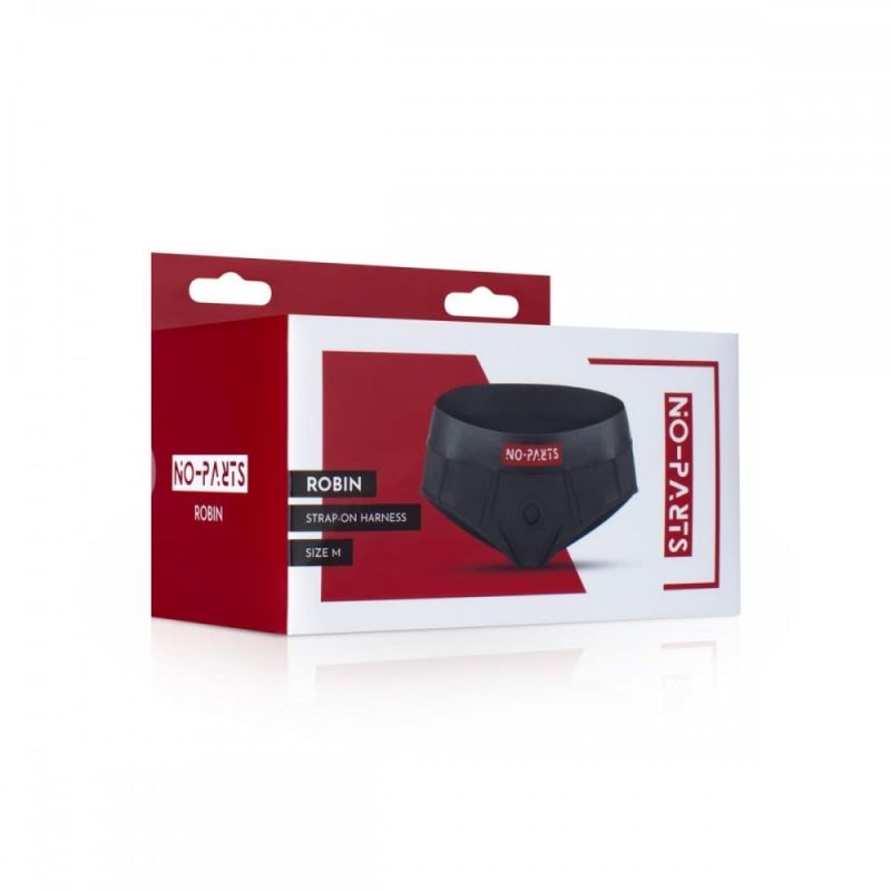 Трусы для страпона No-Parts Robin, черные, M вид 6