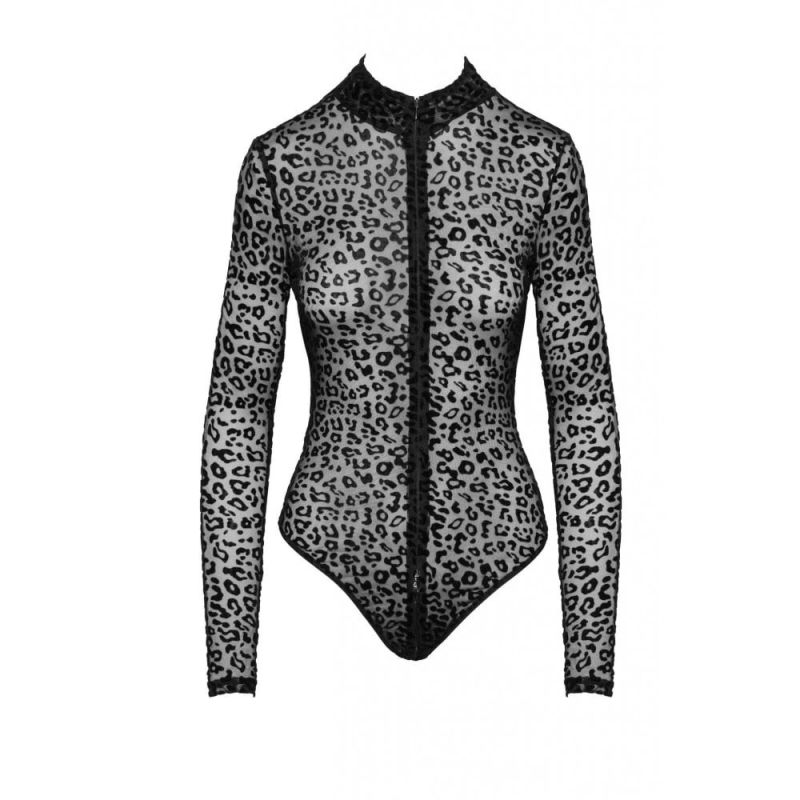 Боди сексуальное с леопардовым принтом M F287 Noir Handmade вид 4