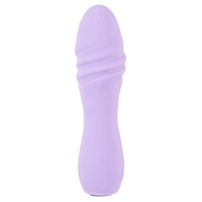 Міні-вібратор з рельєфом Cuties 3, фіолетовий, 10.8 х 2.8 см