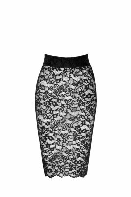 Юбка кружевная Noir Handmade F302 Ambivalence, со шнуровкой, черная, размер S