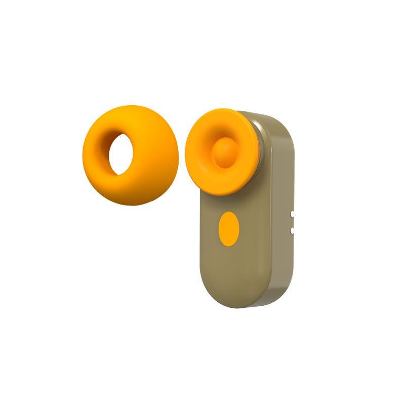 Вакуумний стимулятор у вигляді навушника Сhisa 69 ECSTASY сіро-помаранчевий вид 3