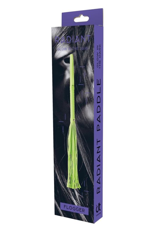 Флоггер люминесцентный Dream Toys Radiant Glow In The Dark искусственная кожа, зеленый вид 7
