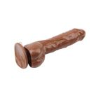 Вібромасажер реалістичний на присосці Chisa Ballsy Super Cock JEFF STRYKER з пультом, коричневий вид 7