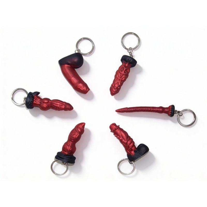 Брелок «Океан искушения» красно-чёрный вид 2