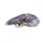 Анальна пробка метал з хвостиком Fox Tail Plug Easy Toys, Розмір L вид 2