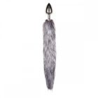 Анальна пробка метал з хвостиком Fox Tail Plug Easy Toys, Розмір L вид 3