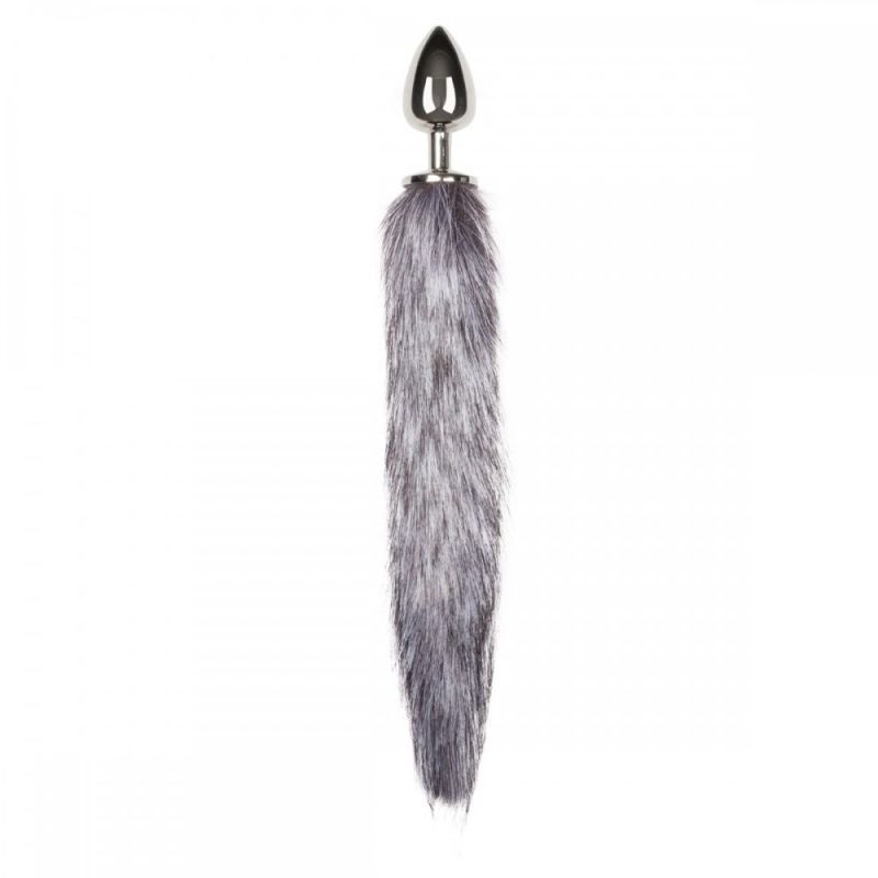 Анальна пробка метал з хвостиком Fox Tail Plug Easy Toys, Розмір L вид 3
