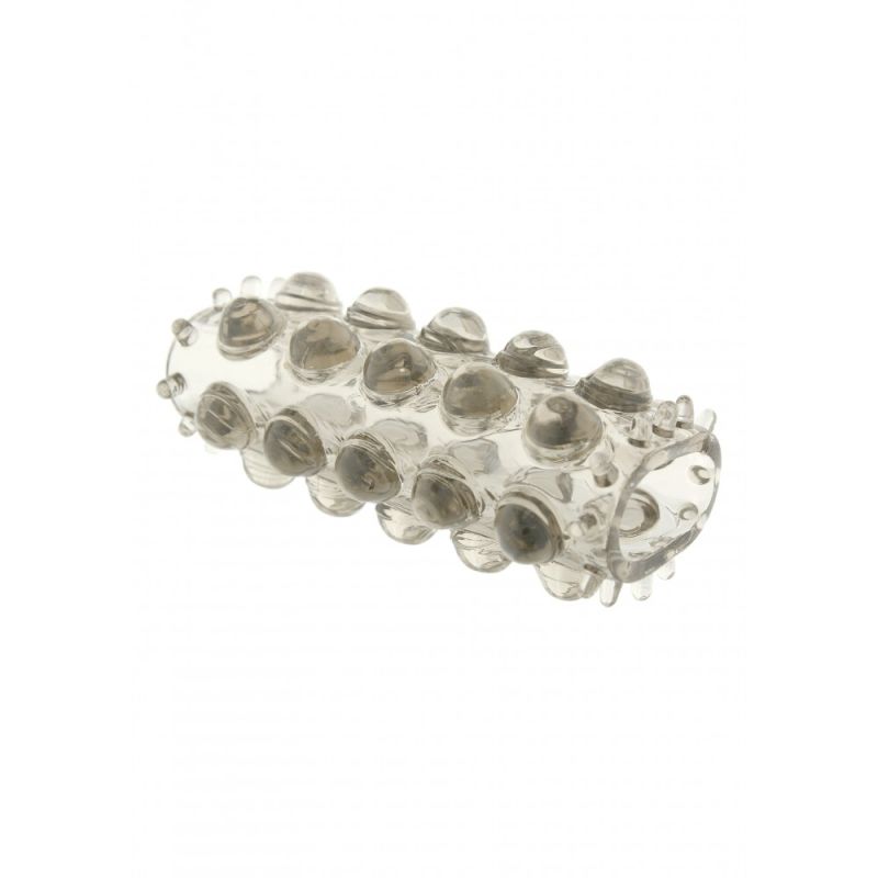 Насадка на пеніс Toy Joy, рельєфна, прозора black вид 3