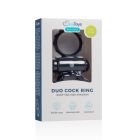 ET355BLK Эрекционное кольцо двойное Duo Cockring с вибро, черное вид 6