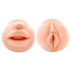 Мастурбатор двухсторонний рот и вагина Crazy Bull, реалистичный, с кольцами, 17.5 см вид 3