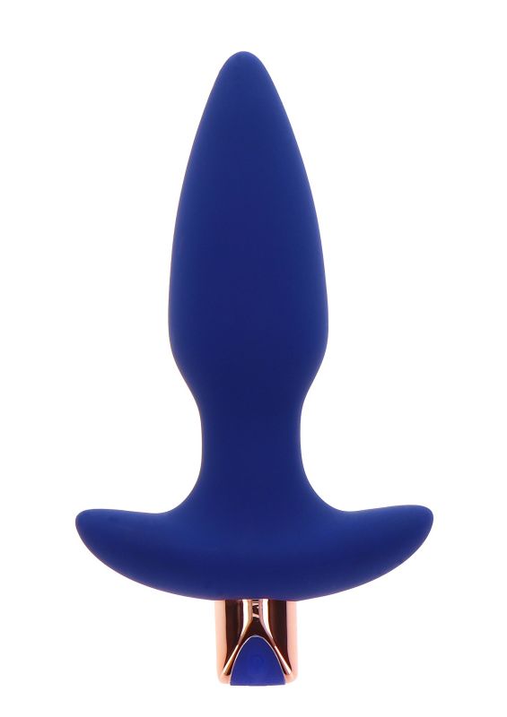Анальна пробка з вібрацією Toy Joy Sparkle Buttplug з дистанційним керуванням, синій вид 2