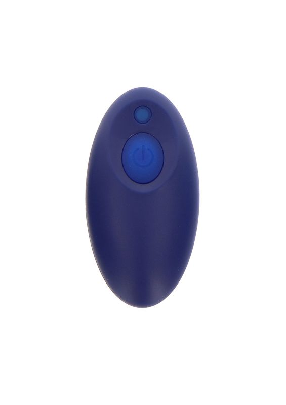 Анальна пробка з вібрацією Toy Joy Sparkle Buttplug з дистанційним керуванням, синій вид 5