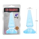 Анальная пробка без вибро Chisa Hi-Basic 11 см/4 см, голубой