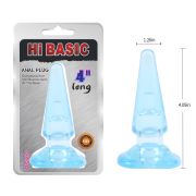 Анальная пробка без вибро Chisa Hi-Basic 11 см/4 см, голубой