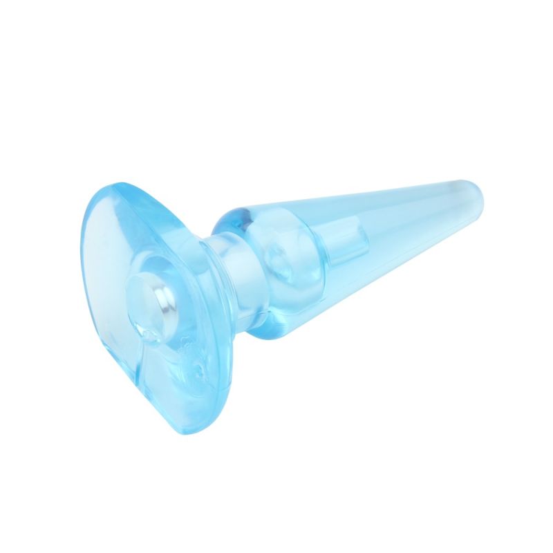 Анальная пробка без вибро Chisa Hi-Basic 11 см/4 см, голубой вид 4