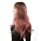 Перука довга хвиляста з чубчиком Fetish Hair омбре рожевий, 65 см вид 3