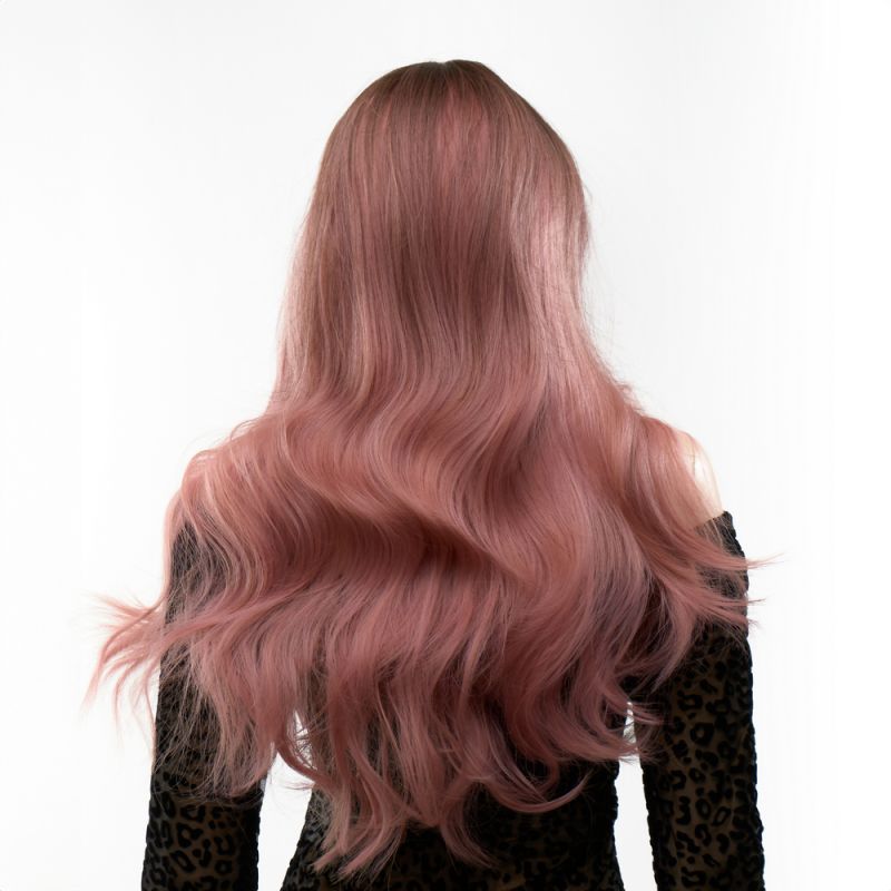 Парик длинный волнистый с челкой Fetish Hair омбре розовый, 65 см вид 4