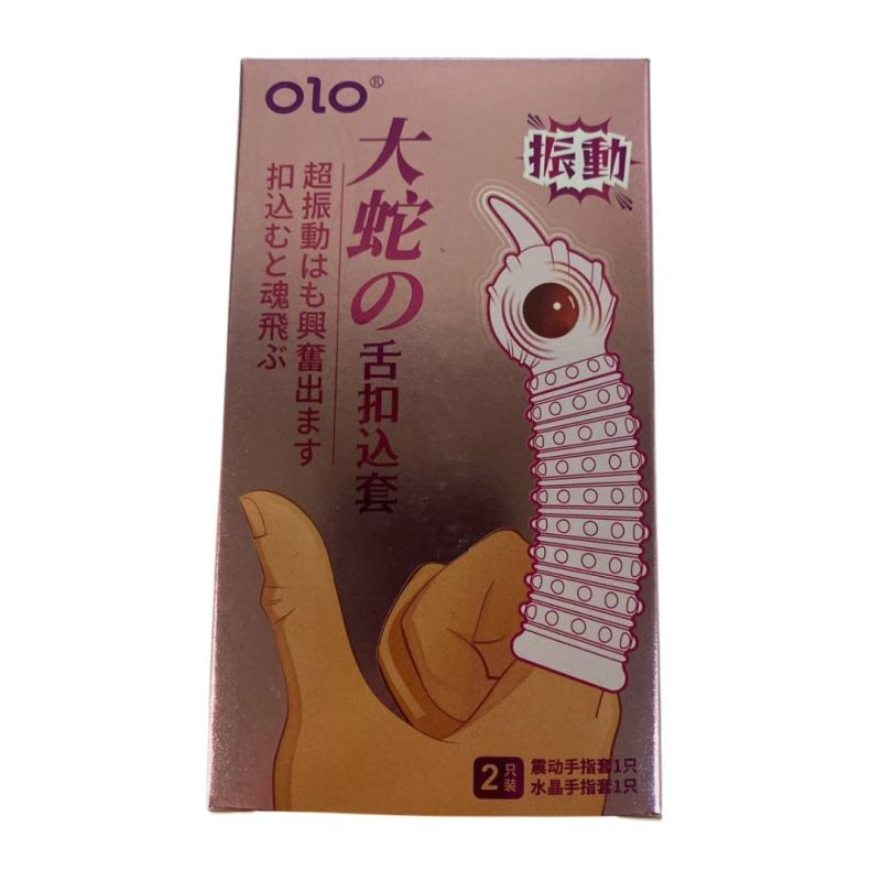 Насадки OLO (насадка с вибратором для пальца 1 шт.+ обычная насадка для пальца 1 шт.) вид 5