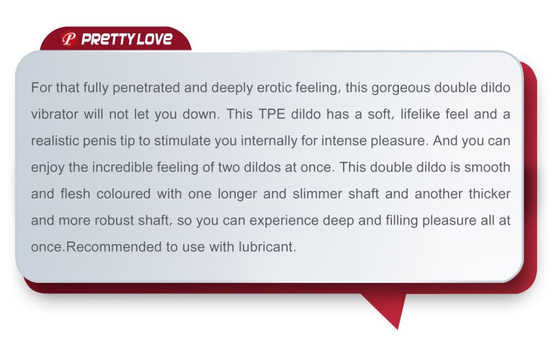 Вибратор двойной реалистик PRETTY LOVE Hulbert, TPE, на присоске, 20 х 4.2 х 2.5 см вид 22