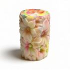Свічка низькотемпературна люмінесцентна GlowKink з квітковим тисненням, VIP, різнокольорова, 220 г вид 3