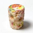 Свічка низькотемпературна люмінесцентна GlowKink з квітковим тисненням, VIP, різнокольорова, 220 г вид 5