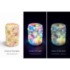 Свічка низькотемпературна люмінесцентна GlowKink з квітковим тисненням, VIP, різнокольорова, 220 г вид 10