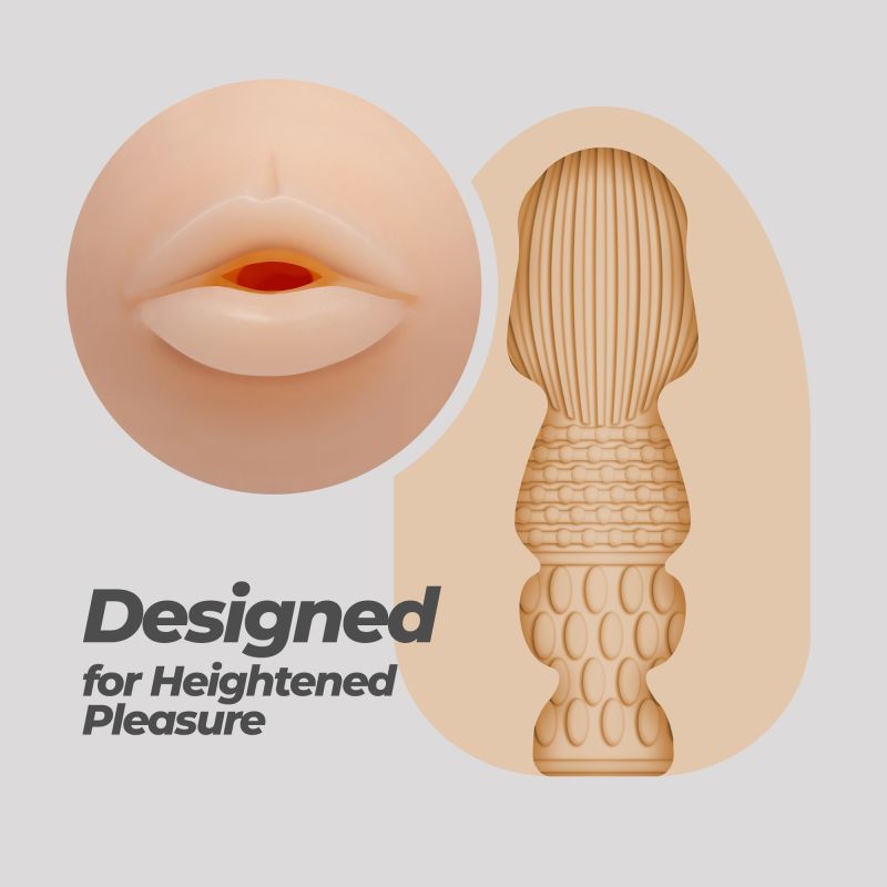Мастурбатор-яйце, рот CRUSHIOUS EZY EGG THE Mouth, реалістичний вид 7