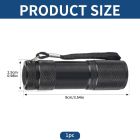 Ультрафиолетовый светодиодный фонарик, чёрный, 8.7 х 2.5 см вид 7