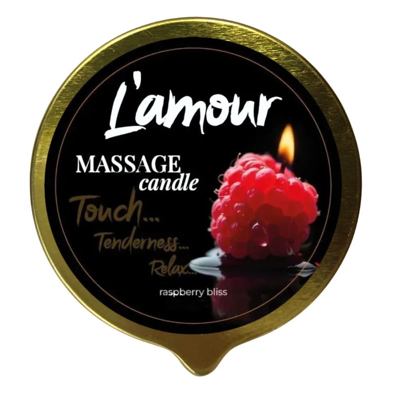 Массажная свеча L’amour Raspberry Bliss, золотая, 70 мл вид 2