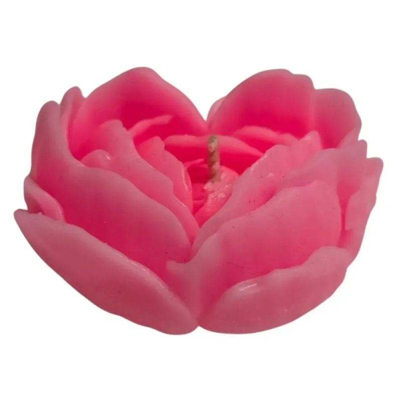 Свеча роза люминесцентная GlowKink 62 г, низкотемпературная, L, для БДСМ, персиковая вид 8