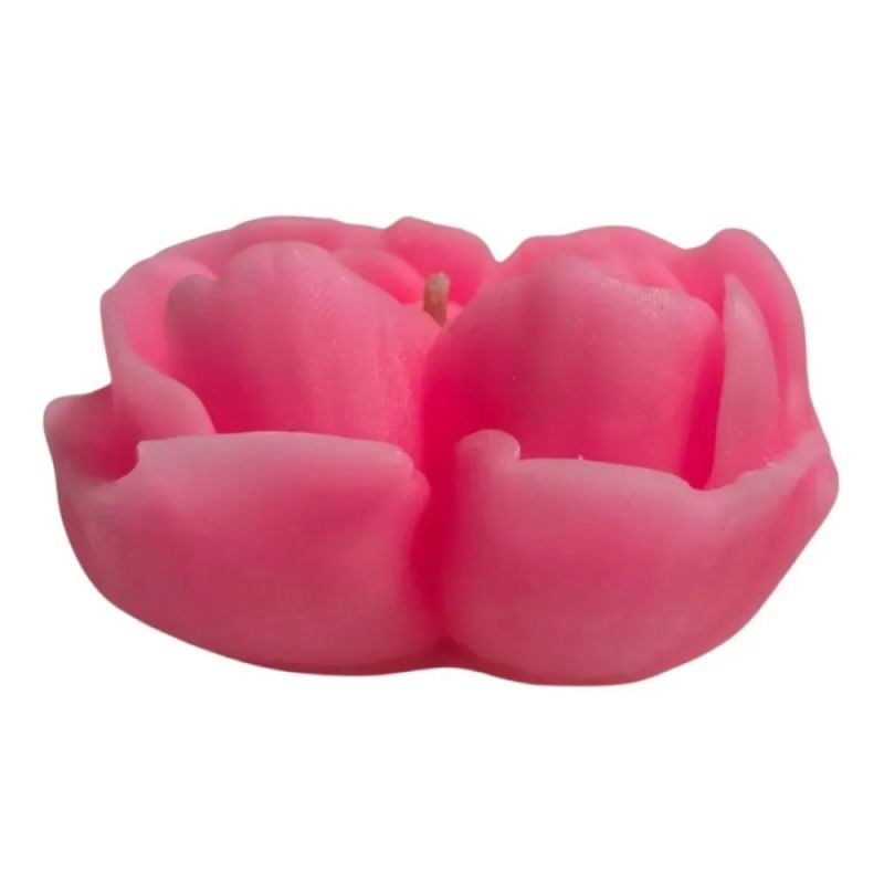 Свічка троянда люмінесцентна GlowKink 62 г, низькотемпературна, L, для БДСМ, персикова вид 13