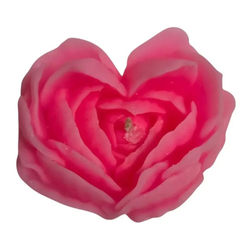 Свеча роза люминесцентная GlowKink 62 г, низкотемпературная, L, для БДСМ, персиковая вид 15