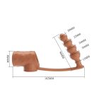 Насадка на член и мошонку Pretty Love с анальным стимулятором, бежевая, 18.2 х 2–2.6 см вид 8