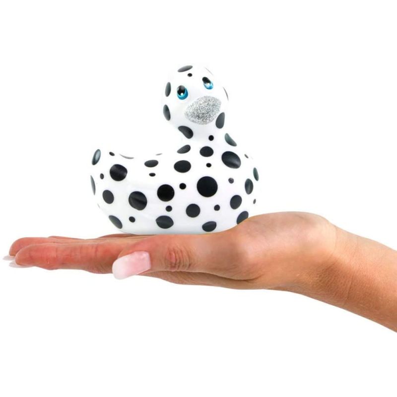 Качка-вібратор I Rub My Duckie, біла в чорну крапку вид 4