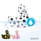 Уточка вибратор I Rub My Duckie белая в черный горох вид 7