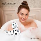 Уточка вибратор I Rub My Duckie белая в черный горох вид 8