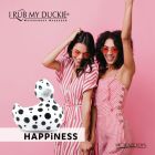 Уточка вибратор I Rub My Duckie белая в черный горох вид 9