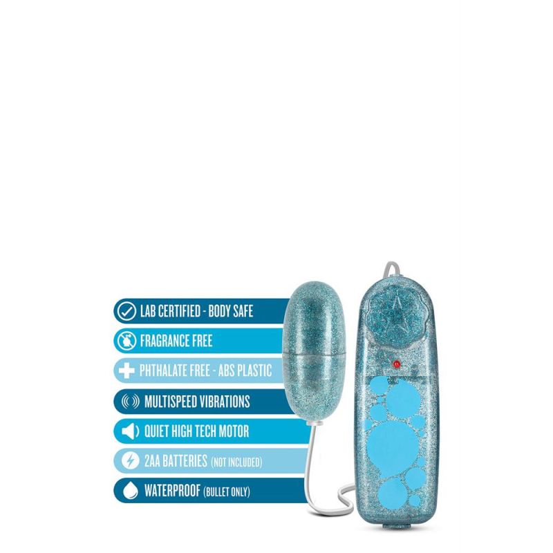 Виброяйцо с пультом управления B Yours, голубое, 5.7 х 2.5 см вид 5