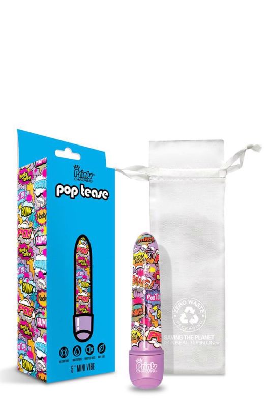 Міні-вібратор із принтом Global Novelties Prints Charming Pop Tease мультиколор вид 2