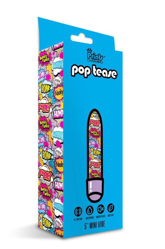 Міні-вібратор із принтом Global Novelties Prints Charming Pop Tease мультиколор вид 6