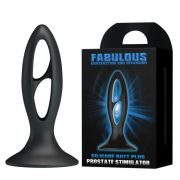Анальная пробка с присоской Fabulous Silicone черная