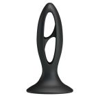 Анальная пробка с присоской Fabulous Silicone черная вид 3