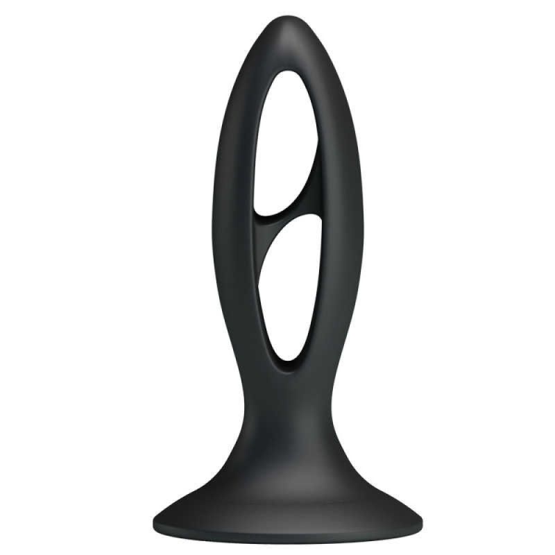 Анальная пробка с присоской Fabulous Silicone черная вид 3